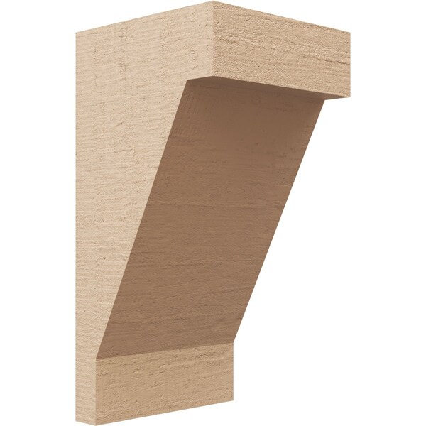 Ekena Millwork 7"W x 7"D x 14"H Wide Burlington Rough Cedar Woodgrain TimberThane Corbel, Primed Tan CORUR07X07X14BURRCPR - main